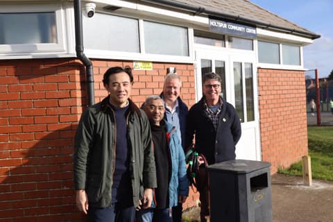 With volunteers after the litter pick at Holtspur Community Centre
