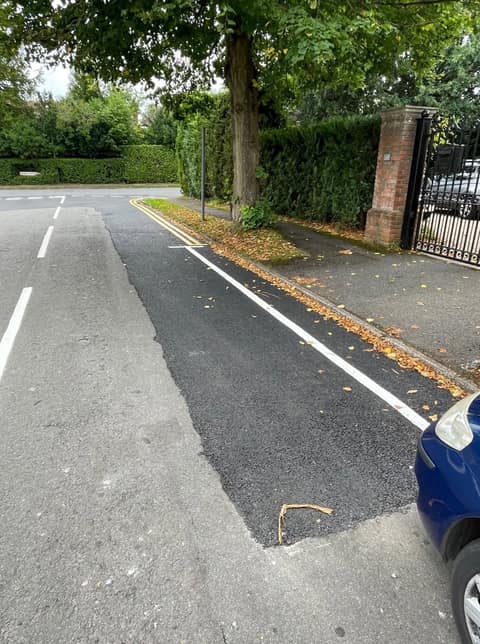 Cherry Tree Road surfacing edge detail