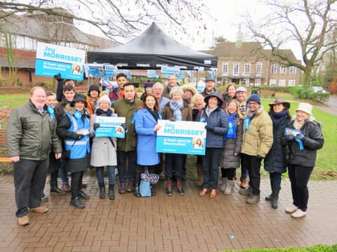 Campaigning with Theresa May and Joy Morrissey MP in Beaconsfield