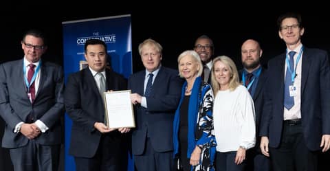 With Boris Johnson and Beaconsfield Conservatives, 2019