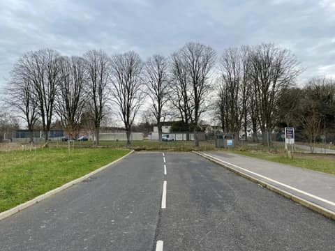 Relief Road ending at Wilton Park trees